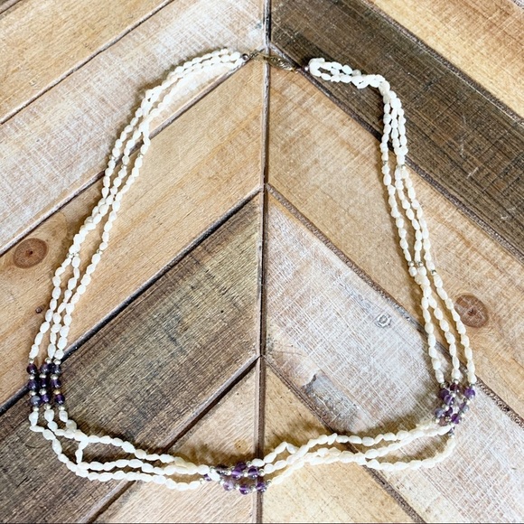 Freshwater Pearl and Amethyst Necklace